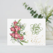 Weihnachtsgrün, rote Beere Danke (Stehend Vorderseite)