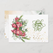 Weihnachtsgrün, rote Beere Danke (Vorne/Hinten)
