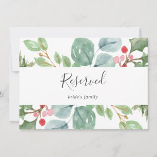 Weihnachtsgrün & Rote Berry vorbehaltenes Zeichen