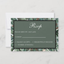 Weihnachtsgrün RSVP-Karte
