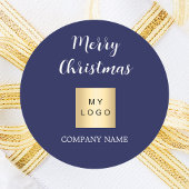 Weihnachtsgrün Runder Aufkleber