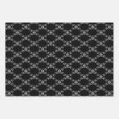 Weihnachtsgrün Schwarz-weiß skurrile Sortierung Geschenkpapier Set (Vorderseite 3)