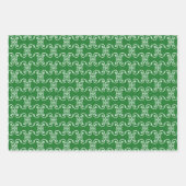 Weihnachtsgrün Schwarz-weiß skurrile Sortierung Geschenkpapier Set (Vorderseite 2)