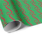 Weihnachtsgrün-Sondermonogramm niedlich Geschenkpapier (Rolleneckpunkt)
