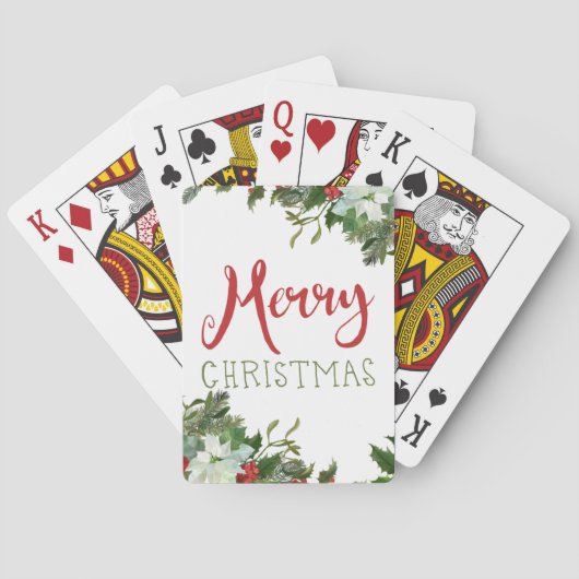 Weihnachtsgrün Spielkarten (Rückseite)