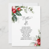 Weihnachtsgrün Tischnummer 2 Sitzplan (Vorderseite)