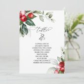 Weihnachtsgrün Tischnummer 2 Sitzplan (Stehend Vorderseite)