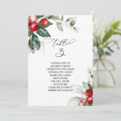 Weihnachtsgrün Tischnummer 3 Sitzplan (Stehend Vorderseite)