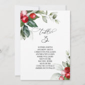 Weihnachtsgrün Tischnummer 3 Sitzplan (Rückseite)