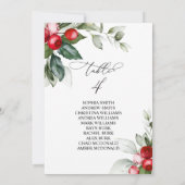 Weihnachtsgrün Tischnummer 4 Sitzplan (Rückseite)