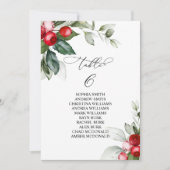 Weihnachtsgrün Tischnummer 6 Sitzplan (Vorderseite)