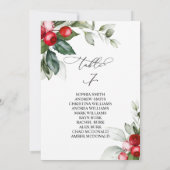 Weihnachtsgrün Tischnummer 7 Sitzplan (Rückseite)