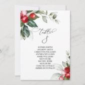 Weihnachtsgrün Tischnummer 8 Sitzplan (Vorderseite)