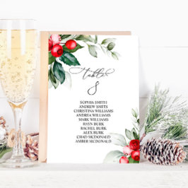 Weihnachtsgrün Tischnummer 8 Sitzplan