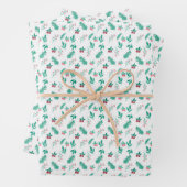 Weihnachtsgrün-Umschlagpapier Geschenkpapier Set (Beispiel)