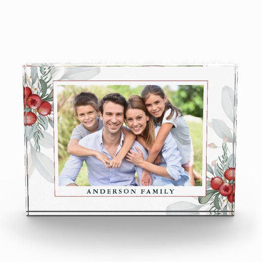 Weihnachtsgrün und Berries Foto (Vorderseite)