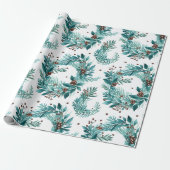 Weihnachtsgrün und Berries Moderne Weihnachten Geschenkpapier (Ungerollt)