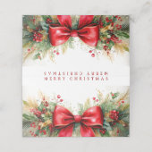 Weihnachtsgrün und Buggewohnheiten Platzkarte (Außenseite Aufgefaltet)