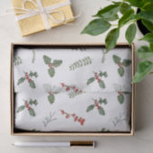 Weihnachtsgrün und Holly Berry Seidenpapier (Geschenk)