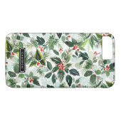 Weihnachtsgrün und Holly Pattern Case-Mate iPhone Hülle (Rückseite (Horizontal))