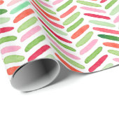 Weihnachtsgrün und rot Zigzag Muster Geschenkpapier (Rolleneckpunkt)