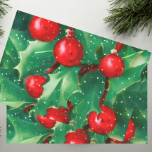 Weihnachtsgrün und Rote Beeren