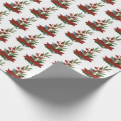 Weihnachtsgrün und Rotes Bow Muster Geschenkpapier (Ecke)