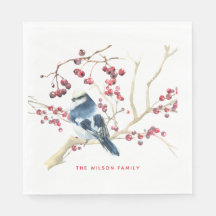 Weihnachtsgrün und Vogel - Personalisierter Urlaub