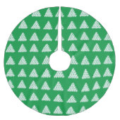 Weihnachtsgrün und weiß Schnee Sterne Bäume Polyester Weihnachtsbaumdecke (Vorderseite)