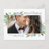 Weihnachtsgrün Verheiratet Weihnachten Vielen Dank (Vorderseite)