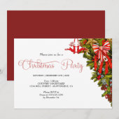 Weihnachtsgrün Weihnachten Party Dekoration Einladung (Vorne/Hinten)