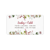 Weihnachtsgrün Weihnachten Rücksendeadresse Adressaufkleber (Vorne)