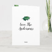 Weihnachtsgrün Weihnachtsgrün Weihnachtskarte Feiertagskarte (Rückseite)