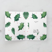 Weihnachtsgrün Weihnachtsgrün Weihnachtskarte Feiertagskarte (Innenseite)