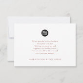 Weihnachtsgrün-Weihnachtskarte für Geschäftsleute Einladung (Rückseite)