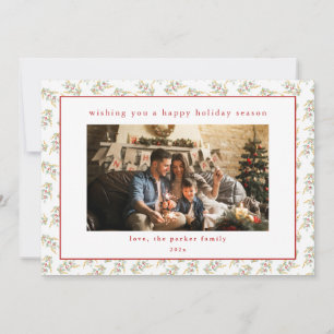 Weihnachtsgrün Weihnachtskarte mit Foto Feiertagskarte