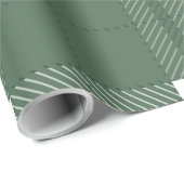 Weihnachtsgrün-Weiß-Gingham-Karo-Muster Geschenkpapier (Rolleneckpunkt)