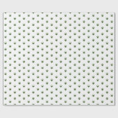 Weihnachtsgrün-weiße Schneeflocken Schneesterne ni Geschenkpapier (Flach)