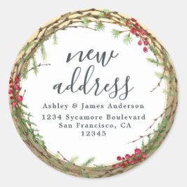 Weihnachtsgrün Wir haben das neue Adressetikett ve Runder Aufkleber