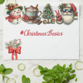 Weihnachtsgrundstücke Festliche Küche Handtuch (Gefaltet)