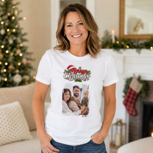 Weihnachtsgrüne Familienfoto T-Shirt