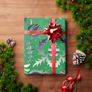 Weihnachtsgrüne Geschenkideen Lustige Künstlerisch Geschenkpapier