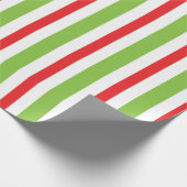 Weihnachtsgrüne und rote Candy Cane Geschenkpapier (Ecke)