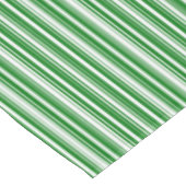Weihnachtsgrüne und weiße Streifen Tischdecke (Schrägansicht)