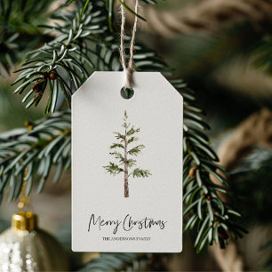 Weihnachtsgrüner Baum   Fröhliche Weihnachts-Gesch Geschenkanhänger