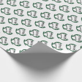 Weihnachtsgrüner Hirsch Geschenkpapier (Ecke)