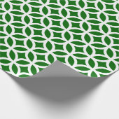 Weihnachtsgrünes geometrisches Muster-Packpapier Geschenkpapier (Ecke)