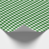 Weihnachtsgrünes Gingham-Gingham-Packpapier Geschenkpapier (Ecke)