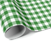 Weihnachtsgrünes Gingham-Gingham-Packpapier Geschenkpapier (Rolleneckpunkt)
