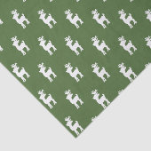 Weihnachtsgrünes Ren-Muster Seidenpapier (Ausschnitt)